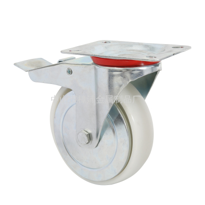 Qianyue Wheel Medium White Pp Directional Casters Storage and Freight Equipment Trolley Wheel High Bearing Heavy Industry Casters
