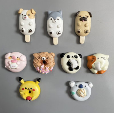 Resin Food Refridgerator Magnets Phone Stickers Foreign Trade Exclusive