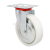 White Pp Caster Universal Wheel White Nylon Wheel Industrial Screw Rod Furniture Trolley Wheel Plastic Wheel