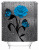 Blue Rose Water Bead Butterfly HD Digital Printing Waterproof Shower Curtain Toilet Three-Piece Set