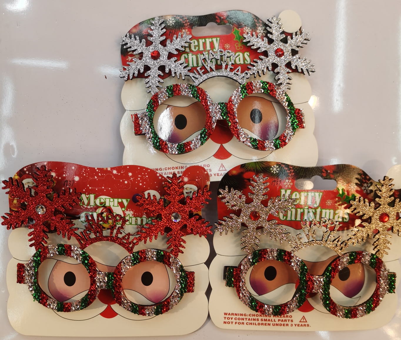 圣诞眼镜圣诞节装饰用品精灵眼镜框表演舞会派对眼镜圣诞装饰礼品