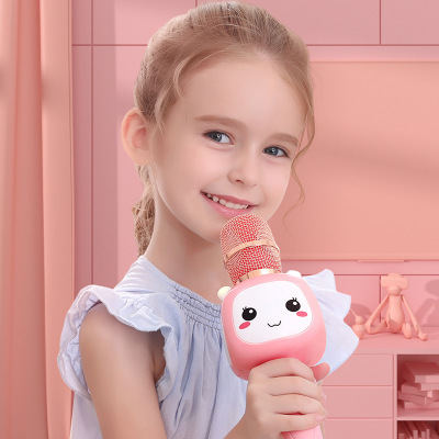 Children's Karaoke Machine Wireless Home Karaoke Toy with Microphone Little Girl Expansion Audio Baby Microphone