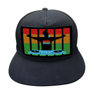 Luminous Hat El Cold Light Illuminator Voice Control Lighting Hat USB Rechargeable LED Hip Hop Hat Baseball Cap Duck