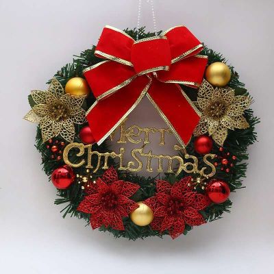 Christmas Decorations Garland Simulation Bell Snowflake Christmas Ball Decorative Wreath Christmas Home Scene Layout H