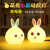 Cartoon Colorful Bunny Silicone Lamp Creative Cute Rabbit Silicone Sleeping Night Light USB Rechargeable LED Small Night Lamp
