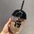 Tiktok Funny Fake Bubble Milk Tea Cup Double-Layer Cup Body Child's Plastic Water Cup Internet Celebrity Ins Dirty Korean Wholesale