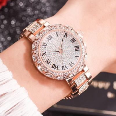 New Net Red Watch Hot Sale Diamond Steel Strap Strap Women's Watch Student Personality Diamond Stud Quartz Watch One Piece