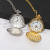New Full Gold DIY Pocket Watch Simple Digital Surface Full Color Electroplated Pocket Watch Nostalgic Travel Watch