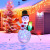 Cross-Border Hot Christmas Inflation Model Inflatable Christmas Snowman Colored Lights Luminous Decoration Inflatable Christmas Snowman