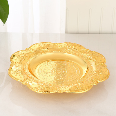 Alloy Fruit Plate European-Style Creative Living Room Fruit Plate Tea Table Household KTV Internet Celebrity Dried Fruit Snack Candy Plate