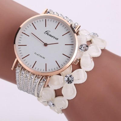 Cross-Border New Arrival First-Hand Supply Geneva Long Belt Coiling Two-Pin Ultra-Thin Women's Watch Women's Wholesale