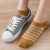 Summer New Thin Type Invisible Socks Japanese Low-Cut Small Plaid Silicone Women's Socks Retro College Style Short Socks