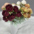 Artificial Flower Artificial Rose Bouquet 9-Head Coating Dew Rose Fake Flower Photo Decoration Flower Artificial Artificial Rose Bouquet