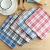 Plaid Element Simple All-Match Cotton British Style Ziju Fabric Square Napkin Tea Towel Western-Style Napkin