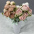 Artificial Flower Artificial Rose Bouquet 9-Head Coating Dew Rose Fake Flower Photo Decoration Flower Artificial Artificial Rose Bouquet