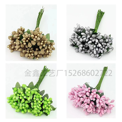 144 PCs Stamens For Needlework Artificial Flowers Wedding Party Decoration DIY Scrapbooking Garland Craft Fake Flowers
