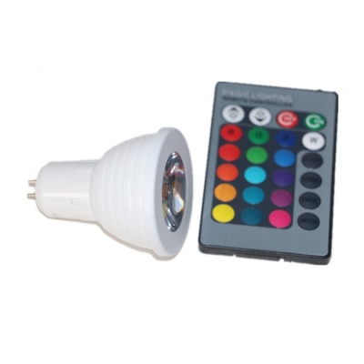 Remote Control the Lamp Cup Rgb3w Remote Control Spotlight Led Colorful the Lamp Cup Suction Card Packaging Double Bubble Shell