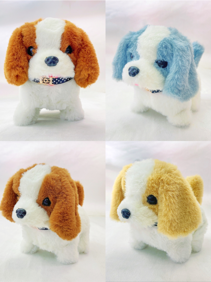 电动毛绒仿真狗圣伯纳扭屁股会叫会摇尾抖屁股机器狗玩具厂家直供