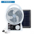 Fan with Lithium Battery. Charged by Electricity and Solar Panels. with LED Lights and Power Bank