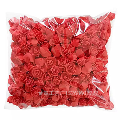 3.5cm Mini Artificial PE Foam Rose Flower Heads For Wedding Home Decoration Handmade Fake Flowers Ball Craft Party 