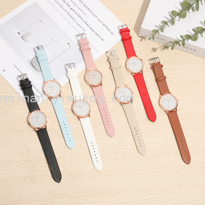 New Women's Glitter Belt Quartz Watch Simple Ins Popular Elegant Women's Watch