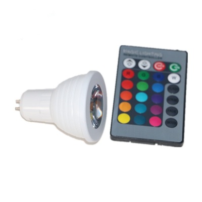 RGB the Lamp Cup Colorful Spotlight Colorful Infrared Remote Control Aluminum the Lamp Cup Mr163w/4W Colorful the Lamp Cup