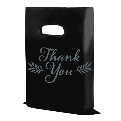 Customizable Size Pattern Logo Printing Shopping Portable Gift PE Plastic Commodity Bag Thank You