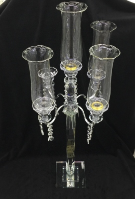 Metal Diamond Column 5-Head Candlestick