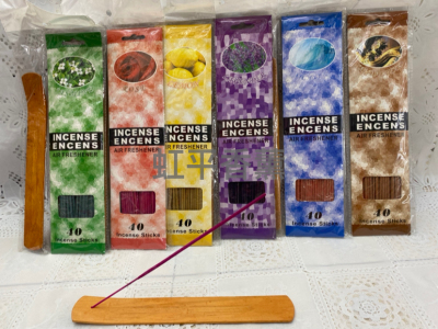 Incense, 40 Pieces Incense + Incense Holder (Single Flavor/Card 6 Flavor Optional)