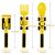 Children's Car Tableware Bulldozer Excavator Toy Shovels 3-Piece Set Fork Disk Set