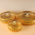 Middle East Arab Golden Metal Tray Glass Fruit Plate Set Candy Box