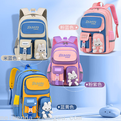 One Piece Dropshipping Primary School Student Cartoon Schoolbag 1-3-6 Grade Lightweight Casual Boys and Girls Backpack