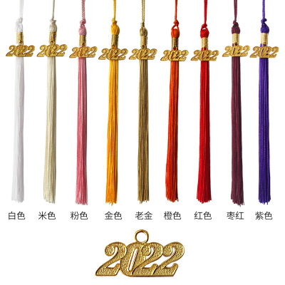 Jinzhen Textile Handmade Doctorial Hat Graduation Tassel Tassel 2022 Year Brand Mass in Stock Wholesale