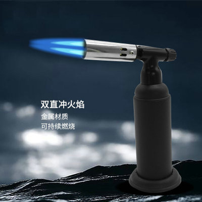 Double-Headed Welding Gun Kitchen Baking Flame Gun Double Direct Injection Household Outdoor Barbecue Igniter Gun Lighter Cigarette Lighter