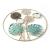 Chic Shabby Round Metal Wall Art Decor Background Display Tabletop Sculpture Statues Collectibles Figurines Home Cabinet