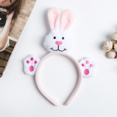 From Shang New Three-Dimensional Little Bunny Headband Easter Rabbit Head Buckle Children's Performance Headdress