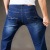 2023 Summer New Men's Jeans Men's Elastic Straight Men's Pants Slim Fashion Business Casual Long Pants