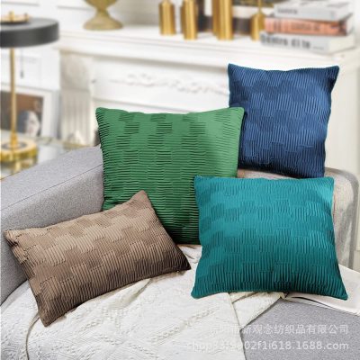 New Netherlands Velvet Pillow Cover Embossed Entry Lux Pillow Bed Sofa Backrest Velvet Retro Winter Cushion Cover