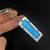 Oval Lace Blue Mirror Laser Sculpture Anti-Lost Keychain Pendant
