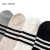 Spring and Summer Striped Black Socks Spring and Autumn Ins Trendy Men Socks Sports Style Solid Color Short Socks White Cotton Socks