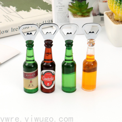 Beer Bottle Bottle Opener TikTok Same Style Refridgerator Magnets Household Multi-Functional Creative Screwdriver Bar