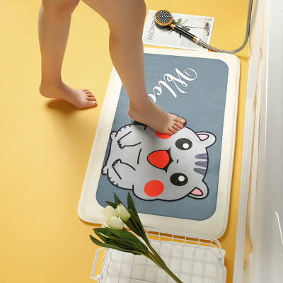 Home Ground Mat Toilet Absorbent Pads Creative Cartoon Floor Mat Home Bathroom Waterproof Non-Slip Door Mat