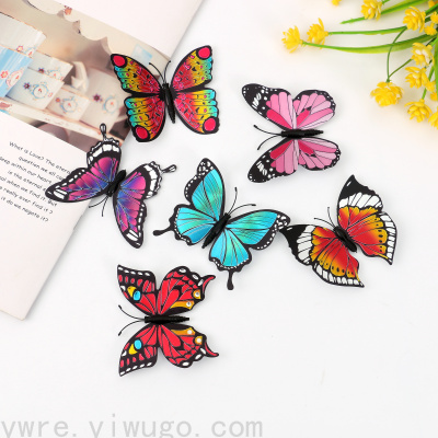 Simulation Butterfly Decoration PVC Butterfly Magnetic Refridgerator Magnets Micro Landscape Decoration