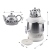 Hot Sale Silver-Plated Ceramic Electric Kettle Turkey Double Layer Black Tea Teapot Kettle Insulation R.7115