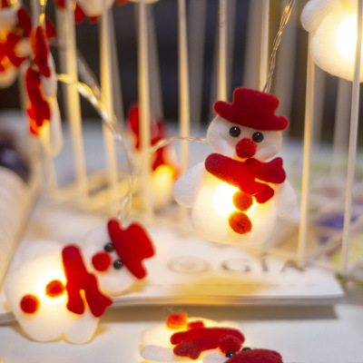 Amazon Muppet Lighting Chain Halloween Christmas Snowman Lighting Chain Colored Lights Room Decoration Modeling Lights LED Lighting Chain