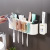 J25-6291 Wall-Mounted Toothbrush Bathroom Punch-Free Gargle Cup Set Storage Rack Wall-Mounted Internet Celebrity Storage Rack