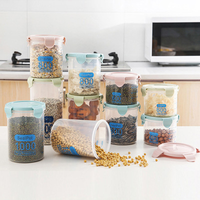 Transparent Sealed Plastic Cans Refrigerator Preservation Jar Kitchen Cereals Storage Box Food Storage Storage Jar