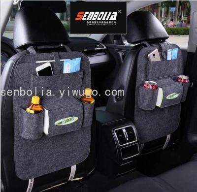 Vehicle Storage Bag Car Seat Organizer Felt Multifunctional Chair Back Shopping Bags Foldable