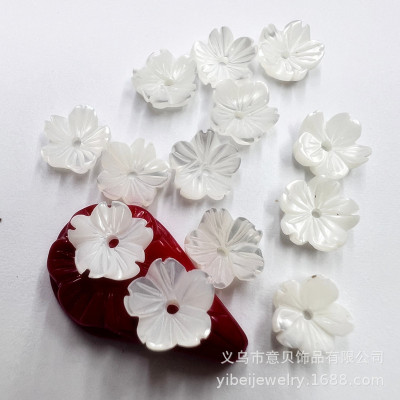 Carved Bells of Ireland Five Faces Bowl Flower Scattered Beads 8mm Ornament Headdress Accessories DIY Handmade Material Wholesale