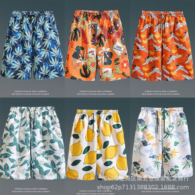 Foreign Trade Goods Men's Summer Fashionable Breathable Beach Pants Sports Knee Length Shorts Stall Large Trunks Seaside Clothing Supermarket